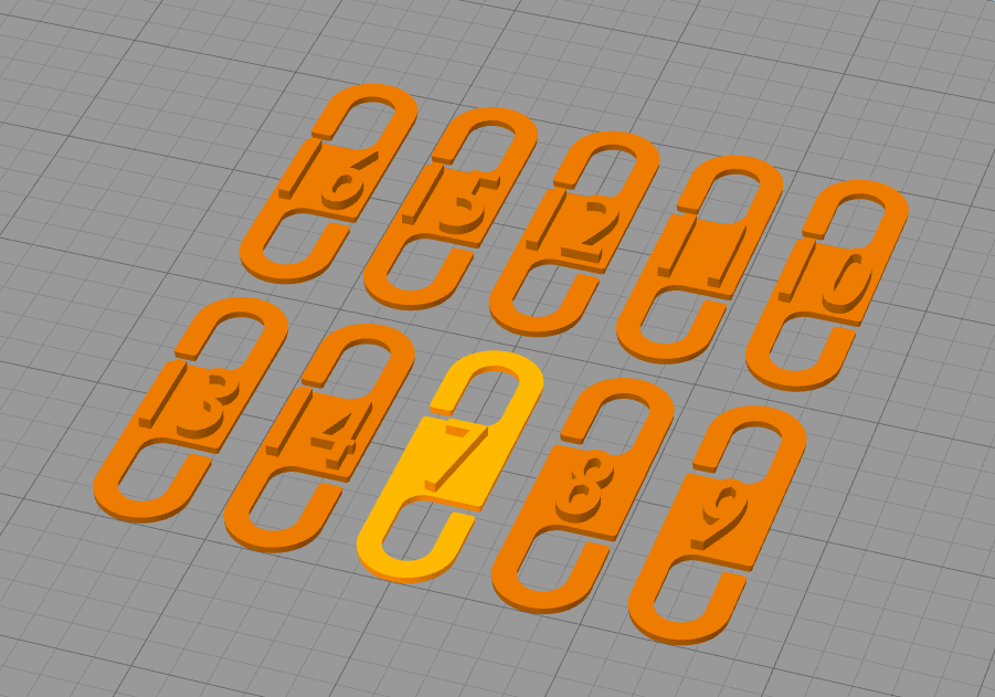 Miniatura 9 do modelo 3D Cable Labels 7 thru 16