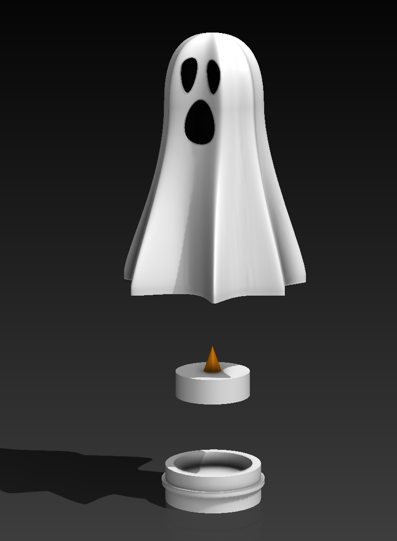 Tea Candle Ghost Lamp by Wes W Download free STL model