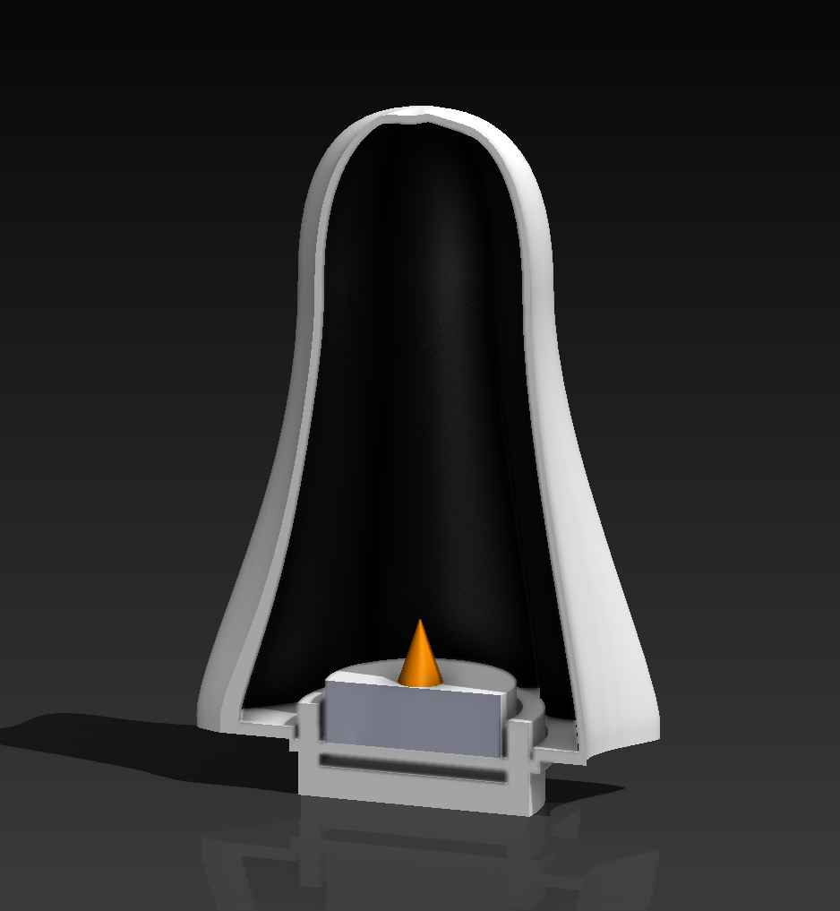 Miniatura 3 do modelo 3D Tea Candle Ghost Lamp