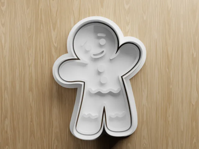 Gingerbread Man Cookie Cutter STL | Christmas Fondant Cutter | 3D Printable Baking File