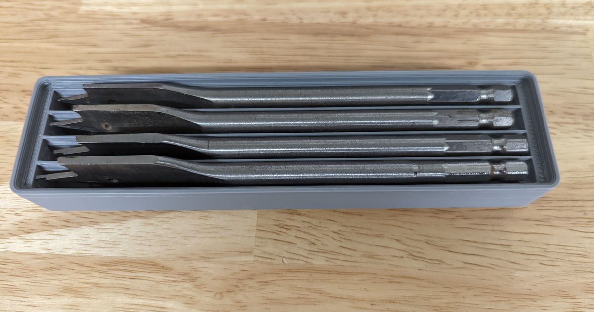 Gridfinity Spade Bit Holder by AaronOaks Download free STL model