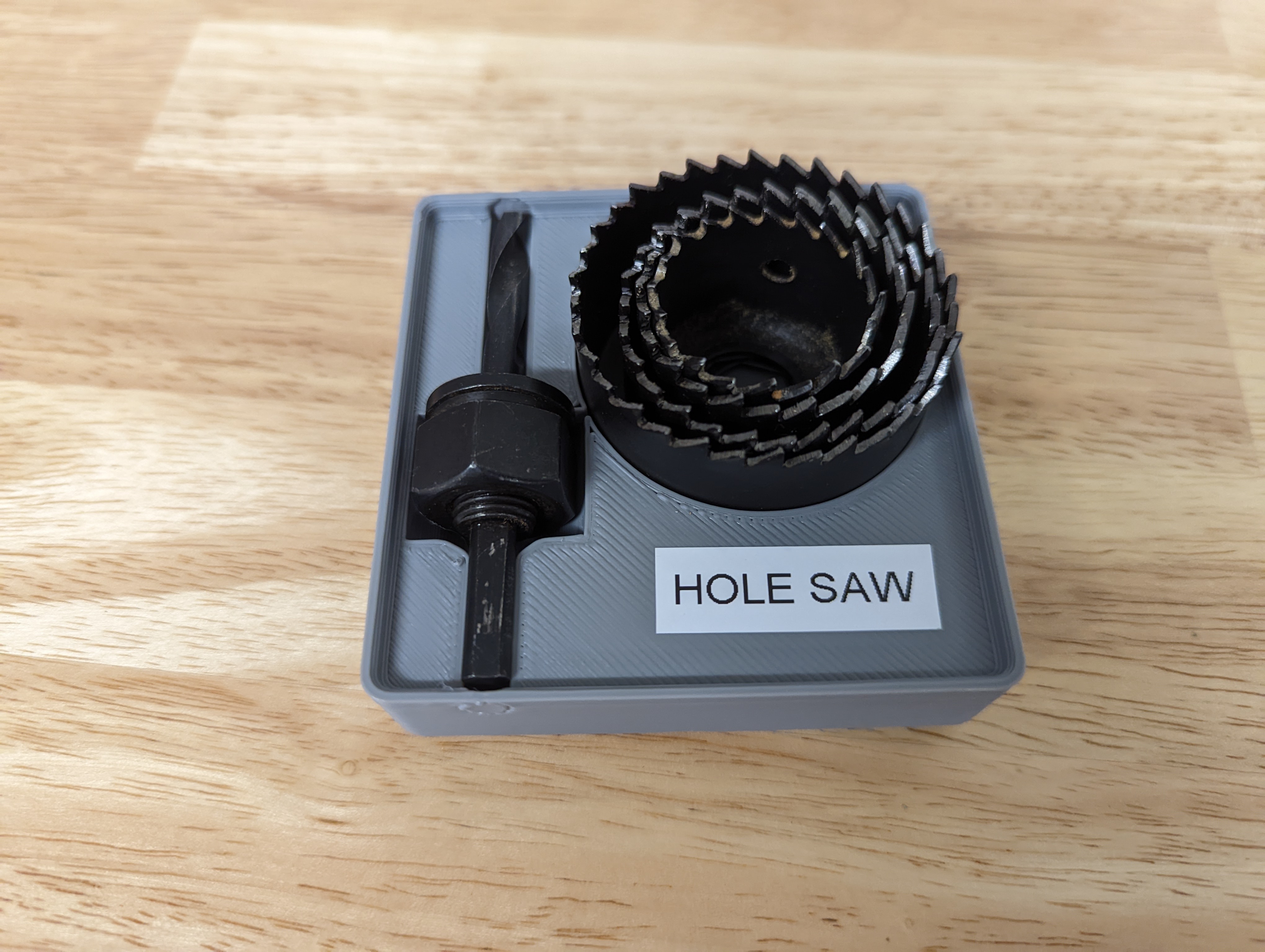 Gridfinity Hole Saw Holder