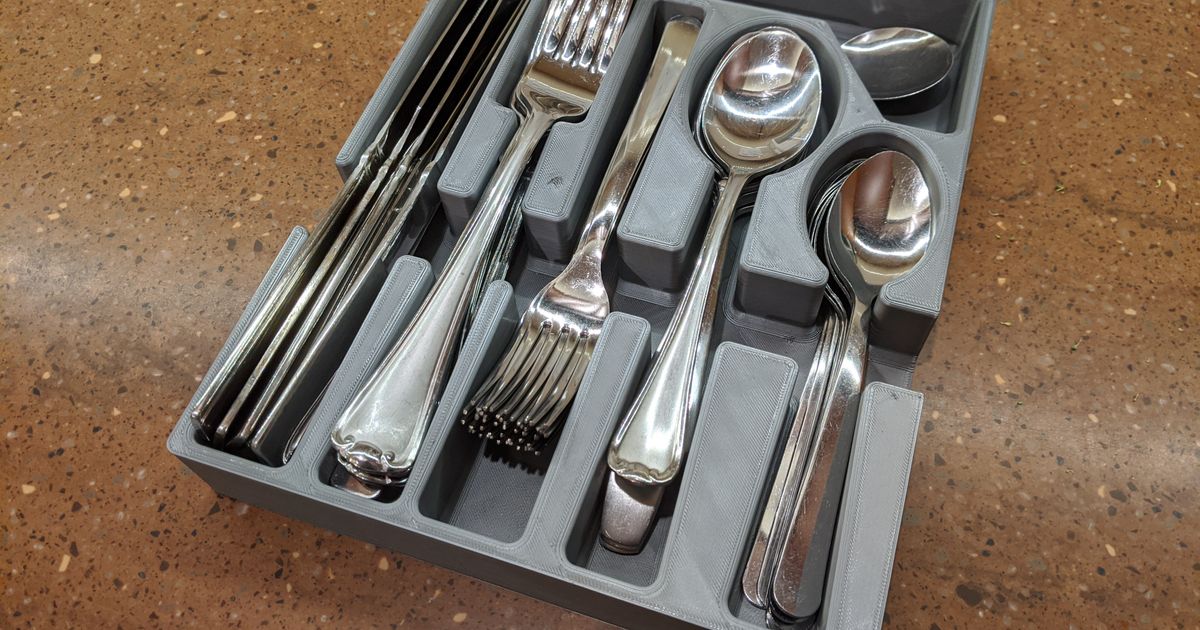 Silverware Organizer by Techplex Download free STL model