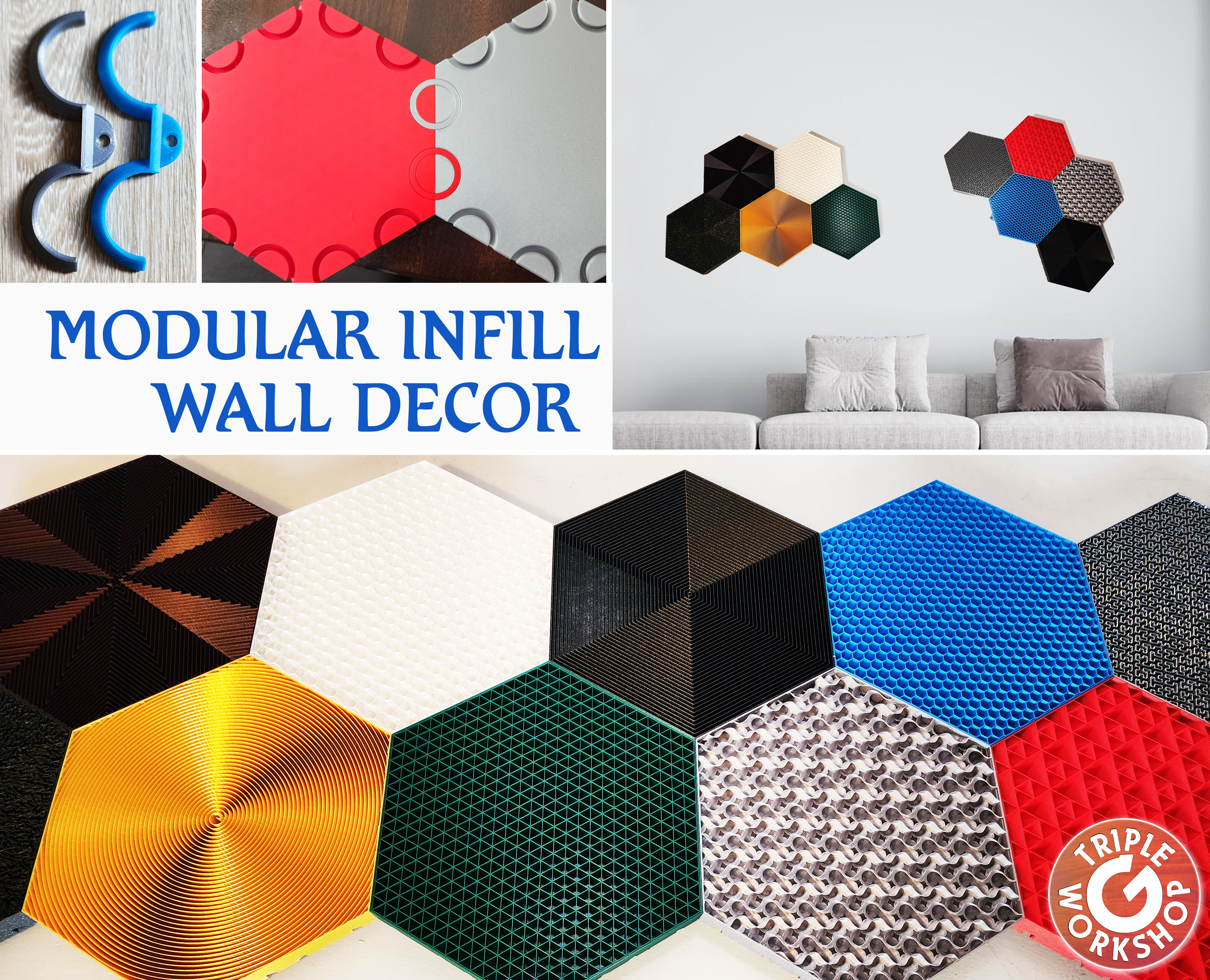 Modular infill wall decor project ⬡
