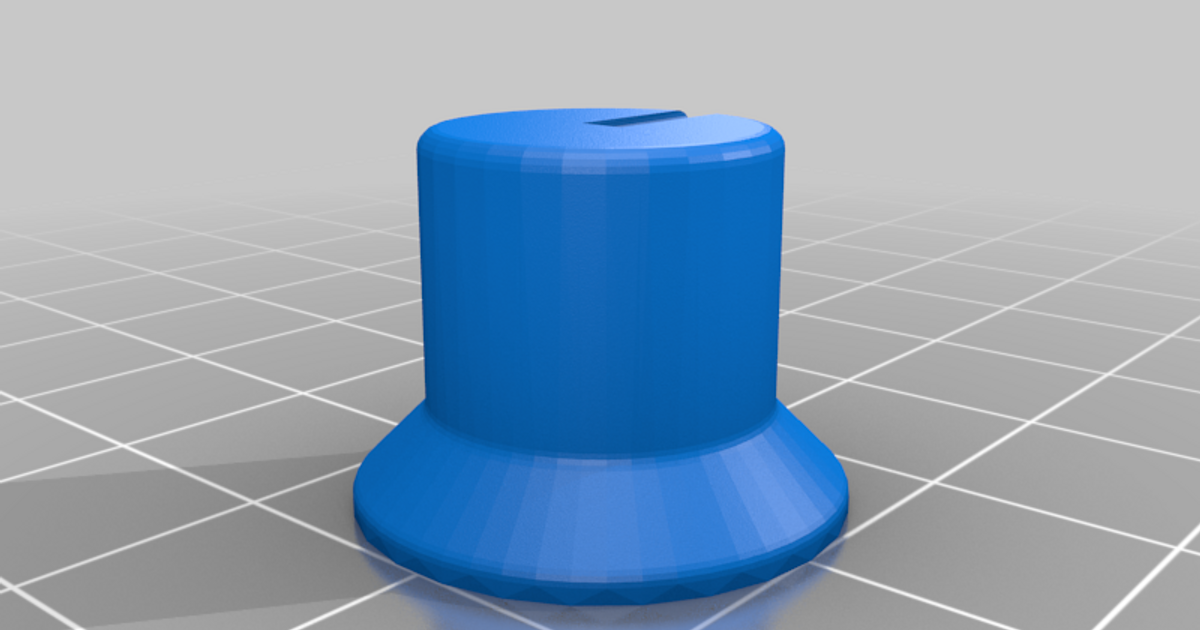 Potentiometer Knob for 6mm Shaft by theRabbbit Download free STL