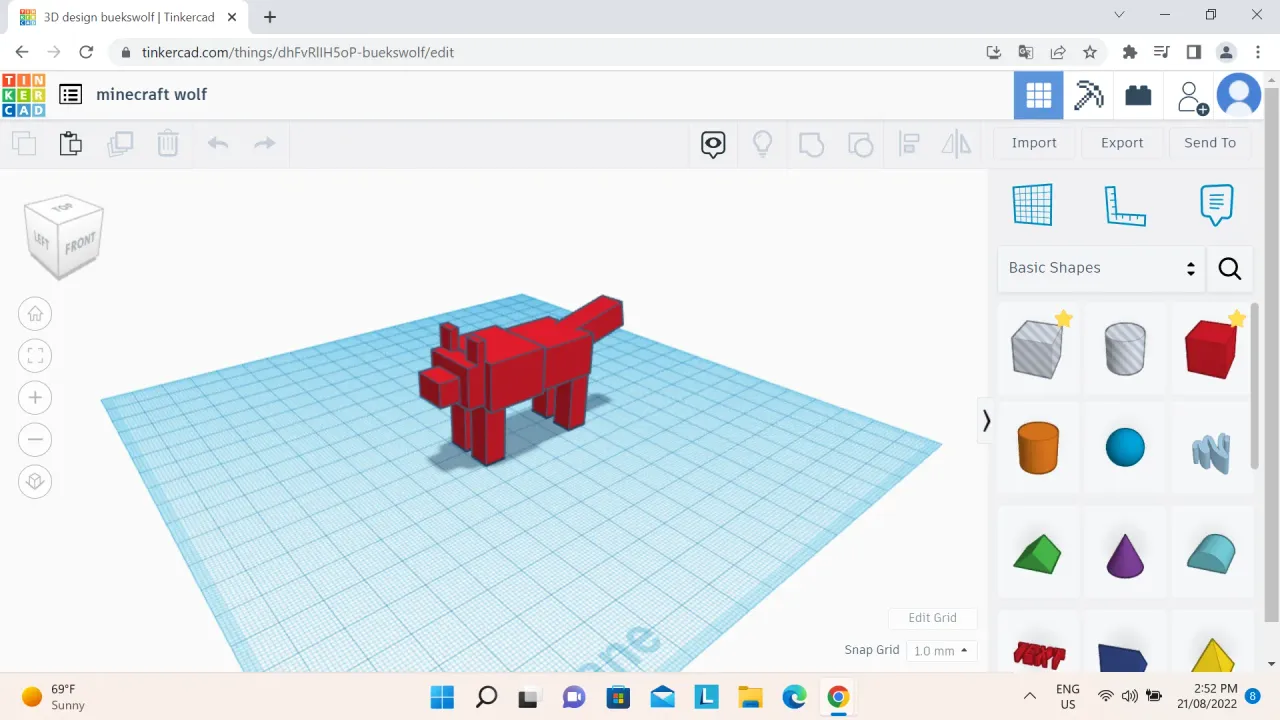 Minecraft wolf by EGG MAN | Download free STL model | Printables.com