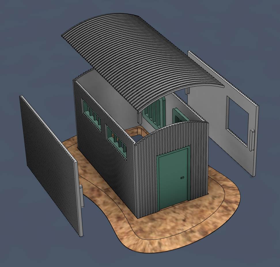 Quonset hut H0 1:87