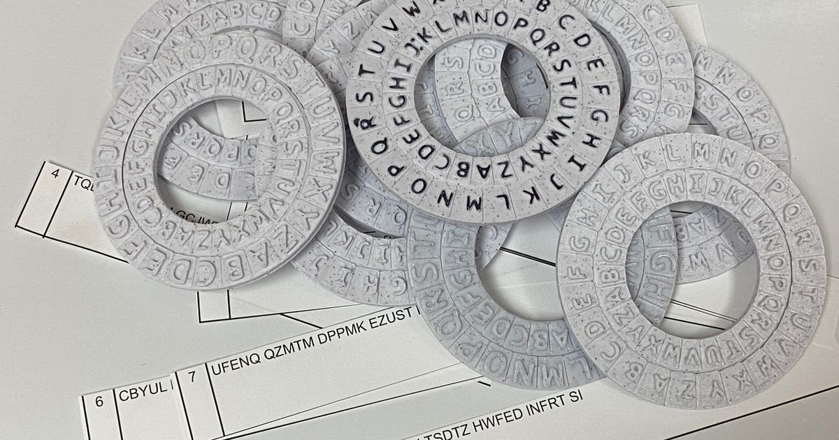 Improved Caesar cipher ring by Threehanded | Download free STL model ...
