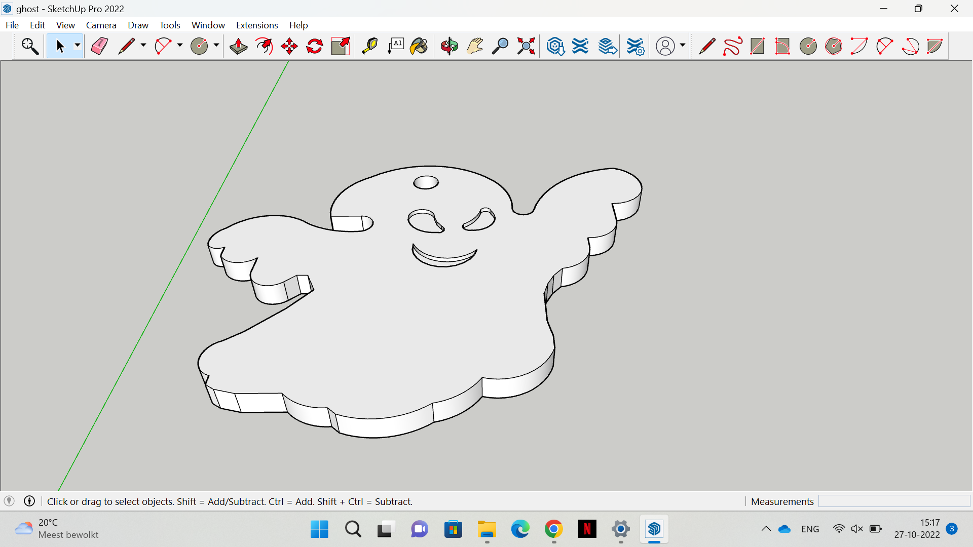 ghost with a hole(diameter 6mm) by martijn geraerts | Download free STL ...