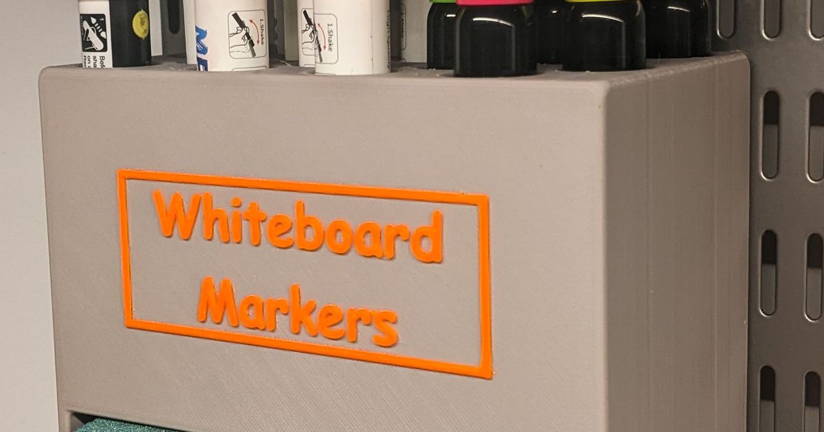 Elfa Pegboard Marker Holder by oneself Download free STL model