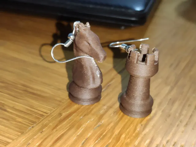 Chess earrings