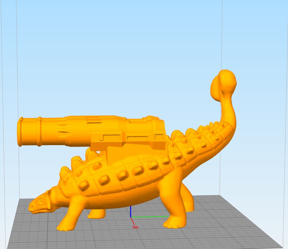 Dinosaur with big guns. von STTS Kostenloses STLModell herunterladen