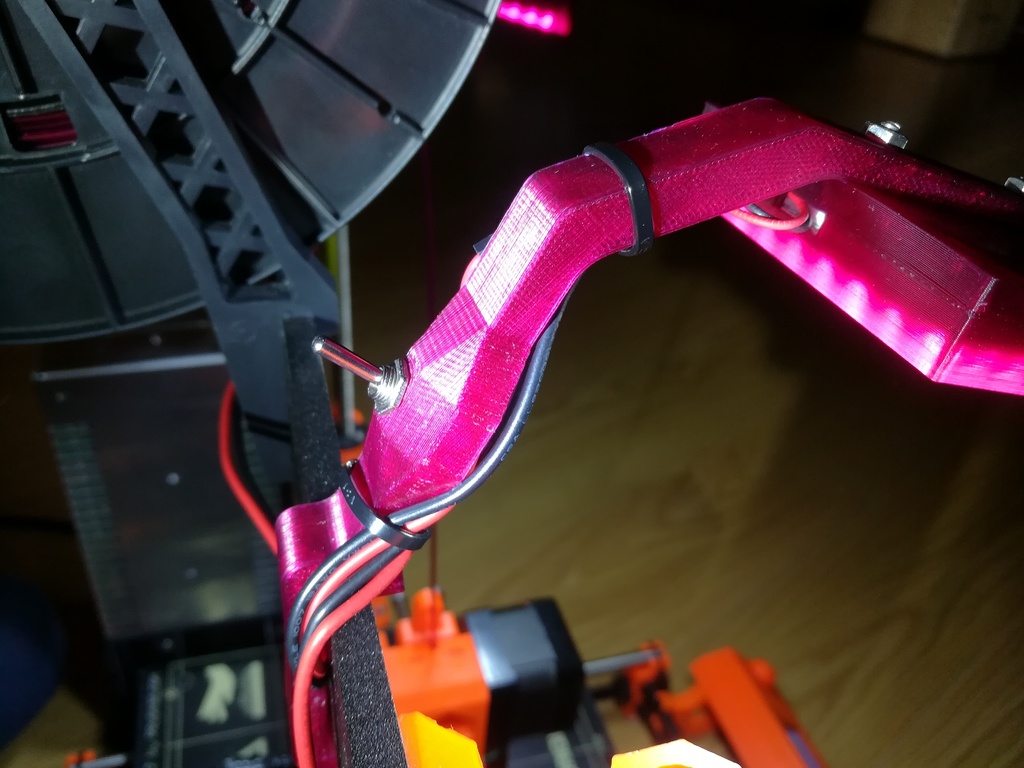 Prusa I3 MK2 Frame Holder Collection: 2 LED light holder with switch