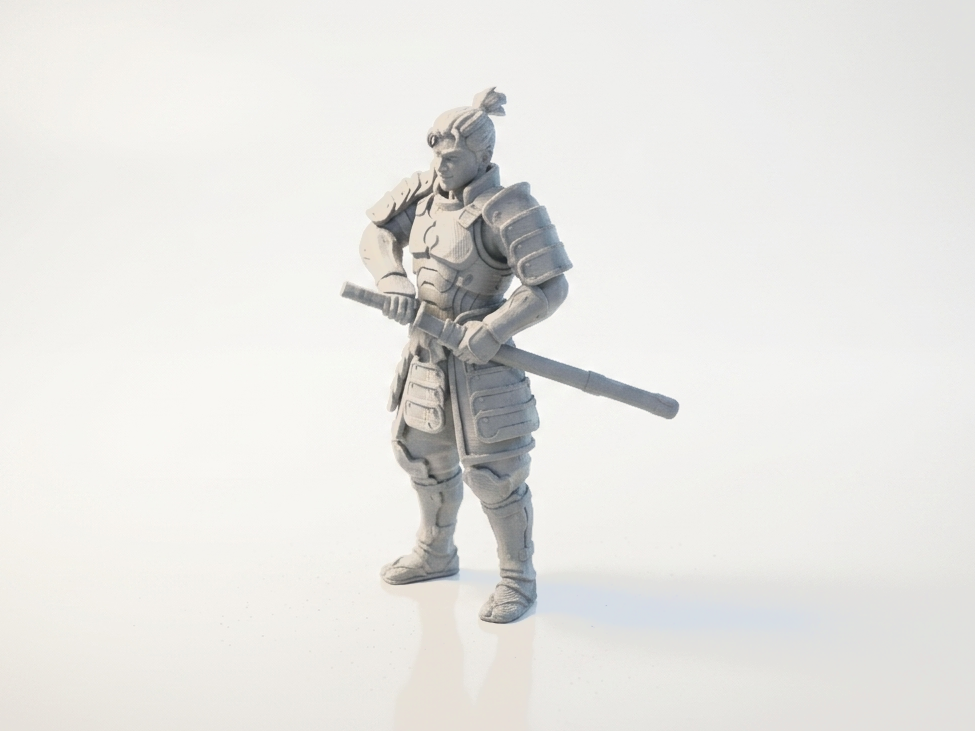 Galactic Samurai Warrior Fantasy Figurine 3D Printable