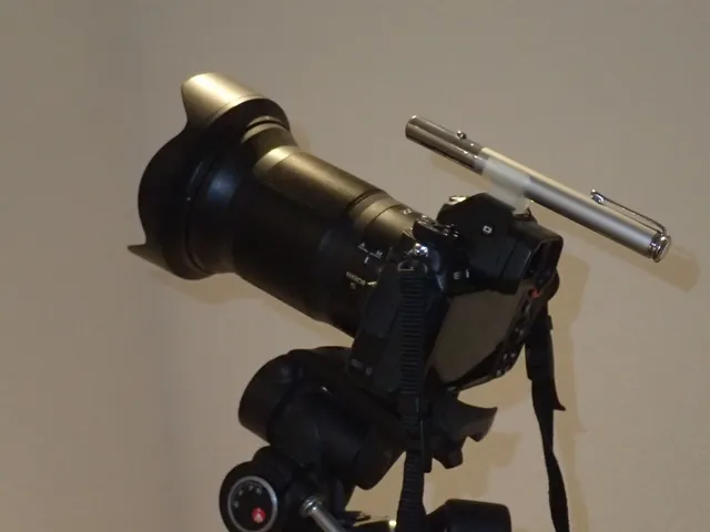 Laser pointer hot shoe clip adapter - helpful for targeting objects (astrophotography)