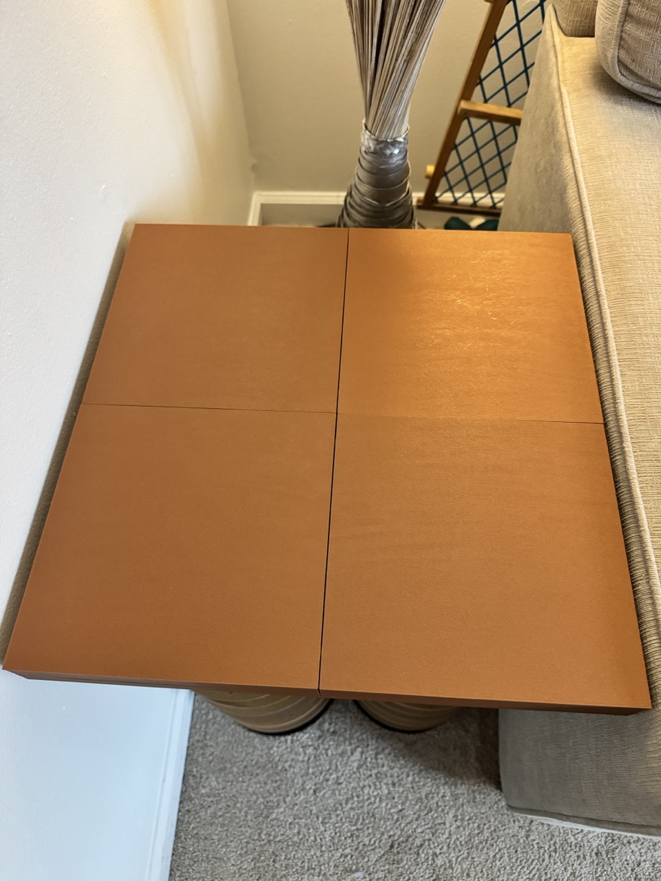 Side Table using empty filament spools