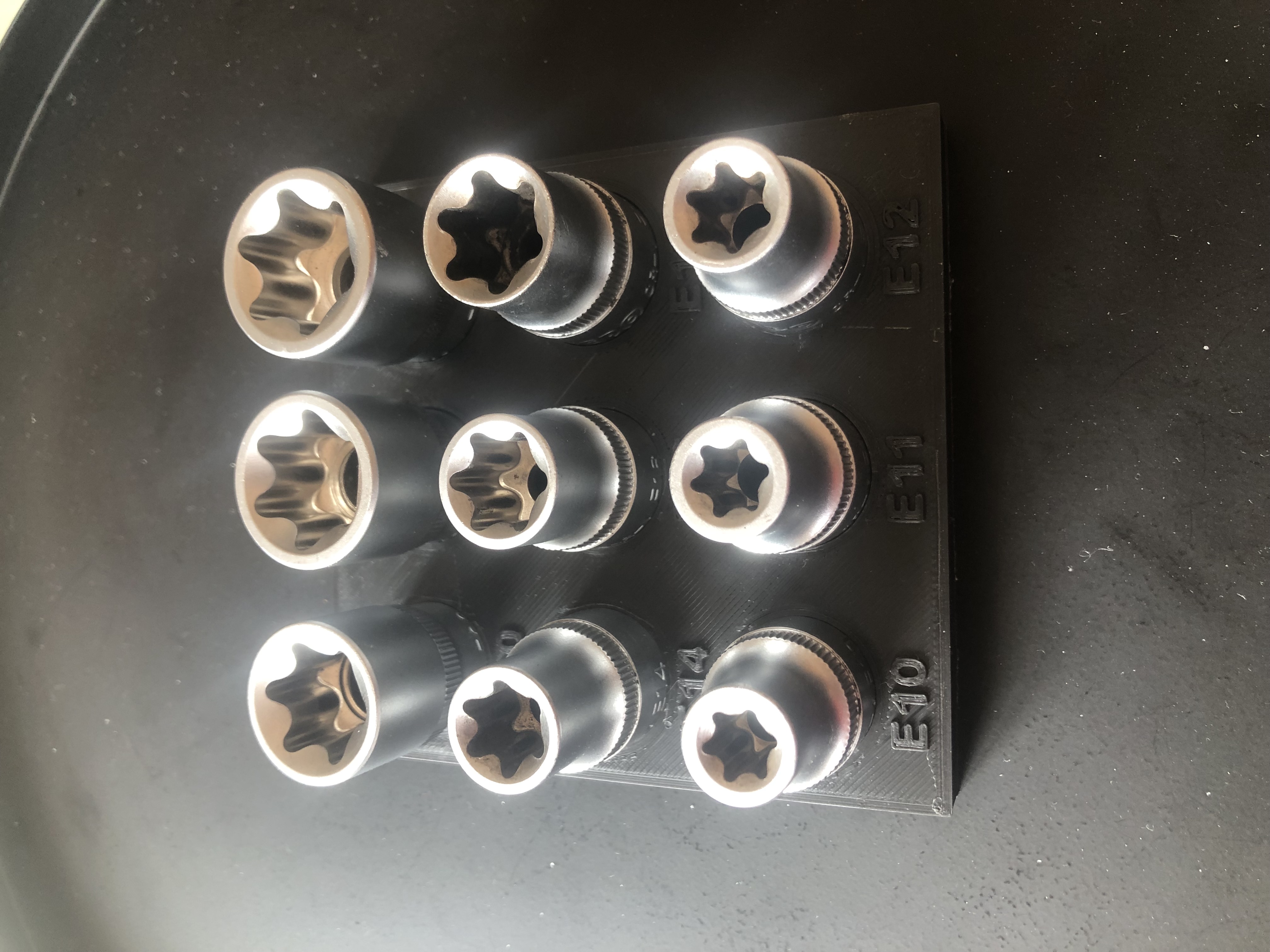 Werkzeugwagen Organizer Torx Nüsse