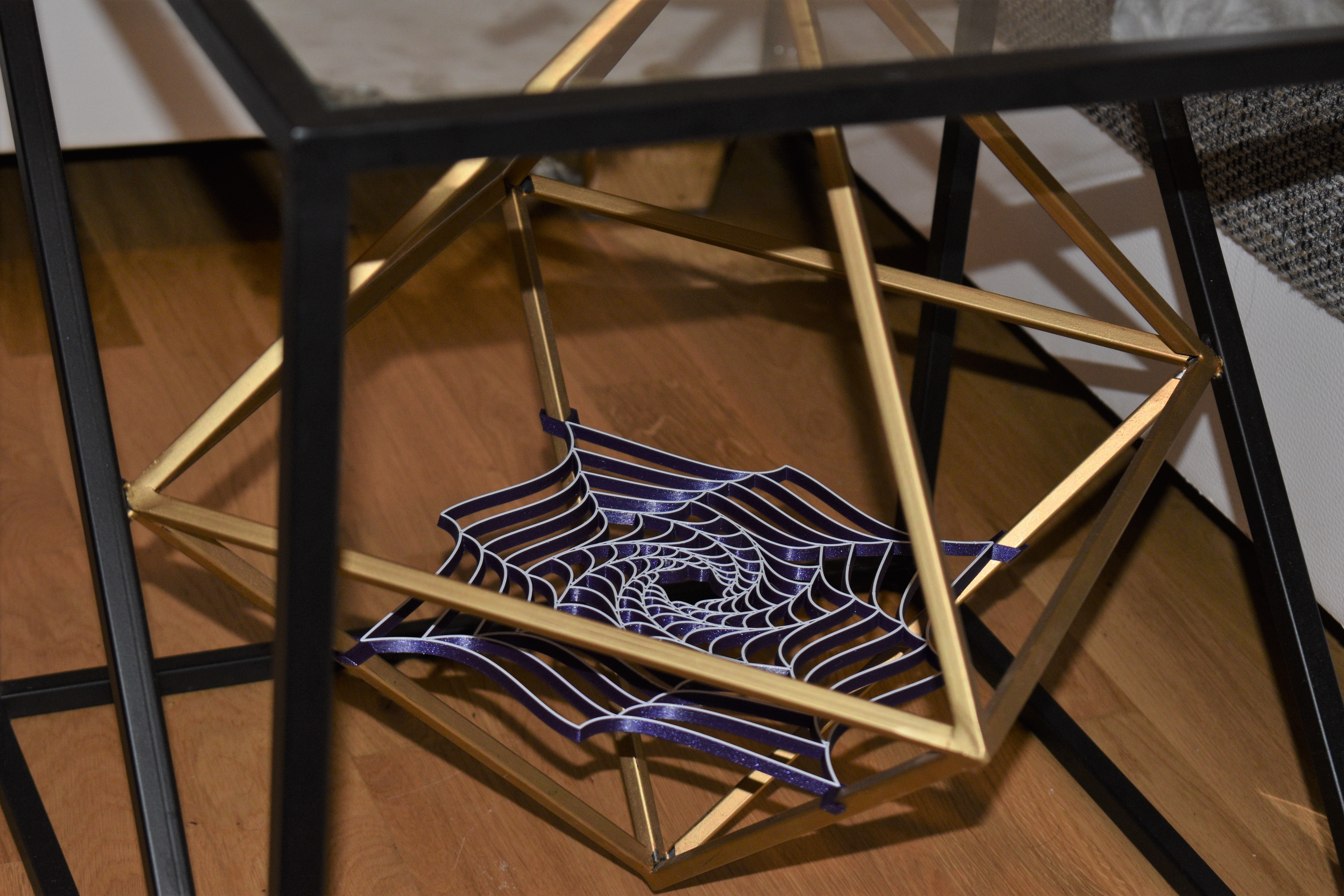 Double spiral web decoration