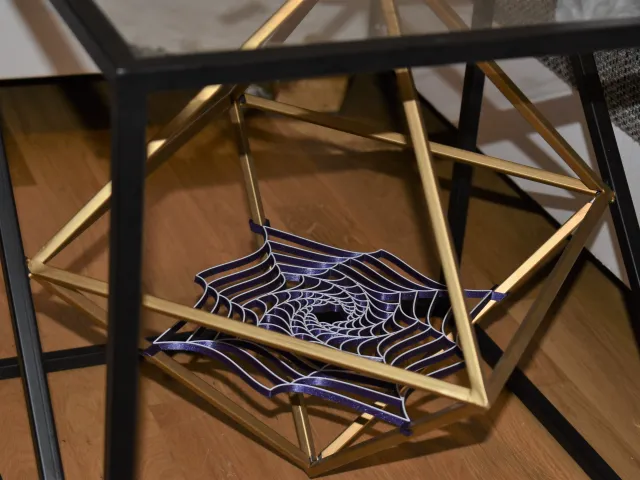 Double spiral web decoration