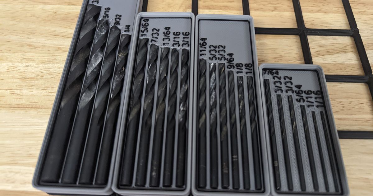 Gridfinity Drill Bit Holder by AaronOaks Download free STL model