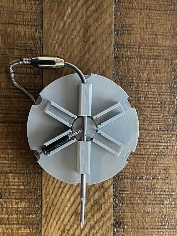 BBQ Temperature Probe Storage Spool by Heliguy71 Download free STL