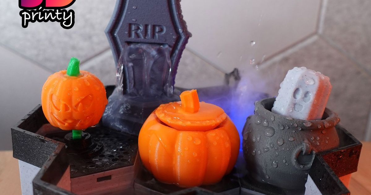 Halloween Fountain Parts by 3D Printy Download free STL model