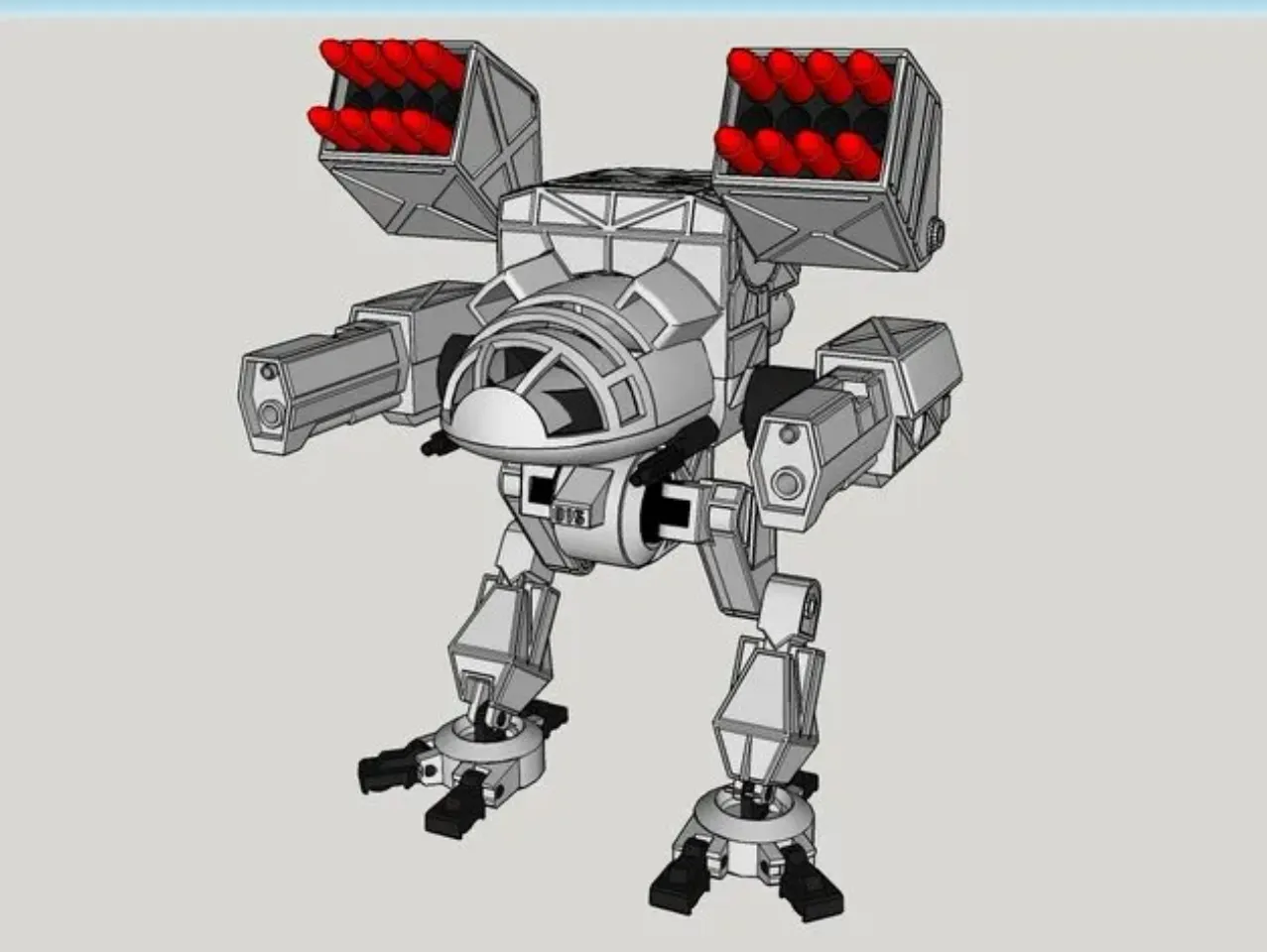 Mad Cat MKii Battlemech w/ Supports by Timere969 | Download free STL ...