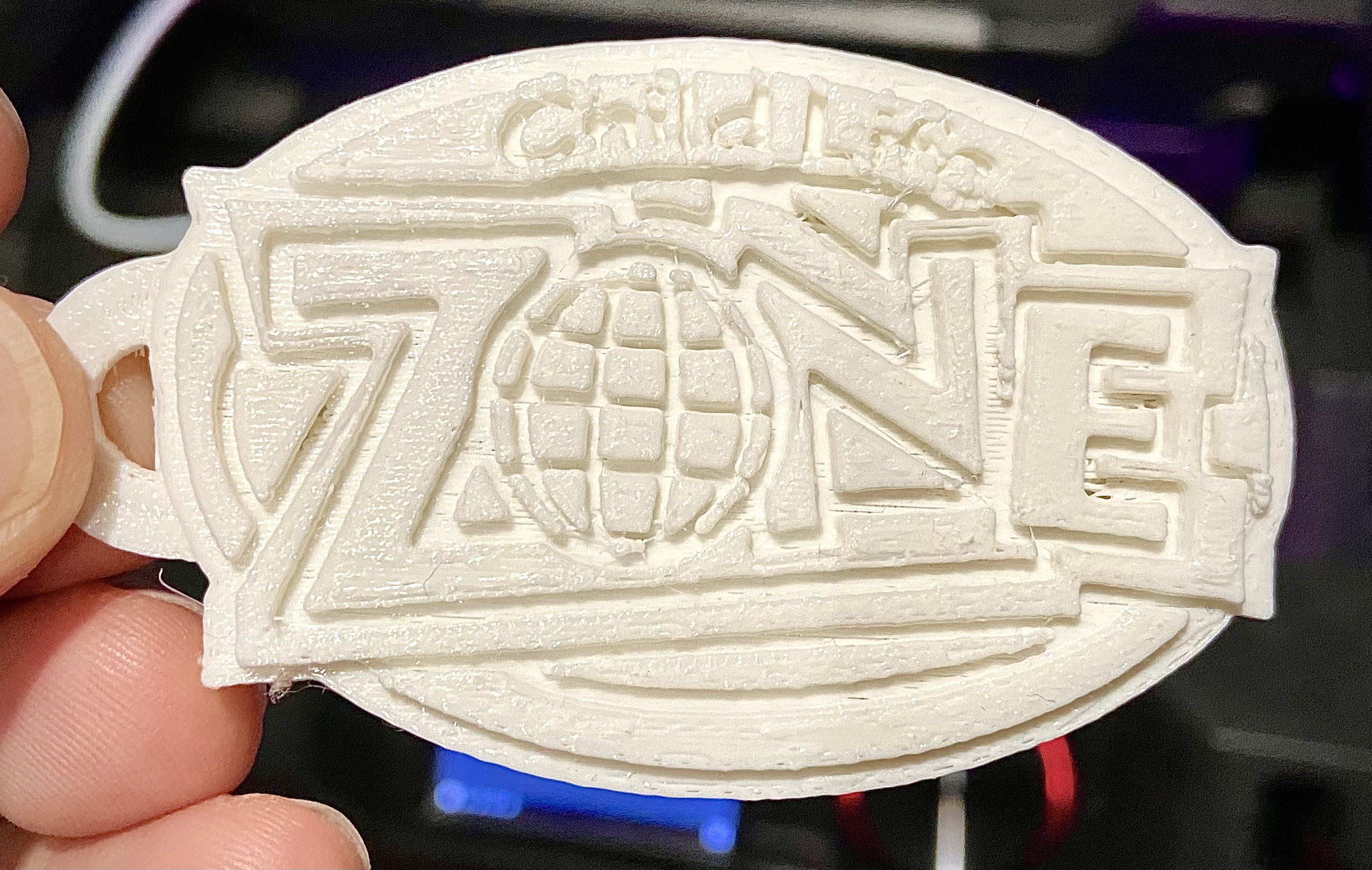 Zone Logo Keychain STL and ZIP (with MakerBot ready to print project file)