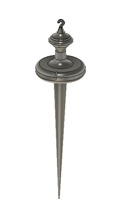 Miniatura 2 do modelo 3D Drop Spindle With Hook