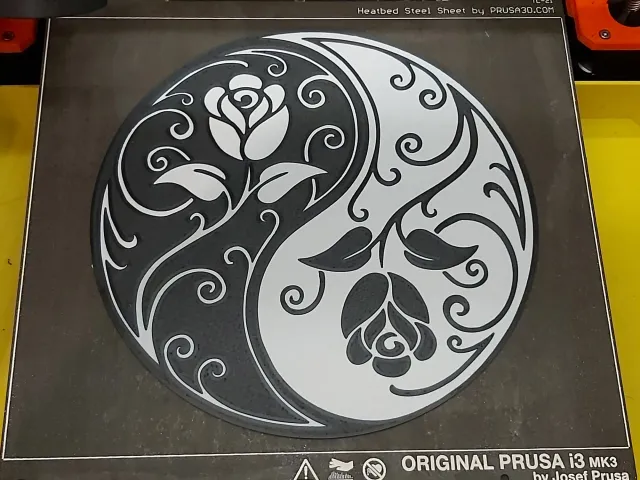 Yin-Yang flowers Wall art
