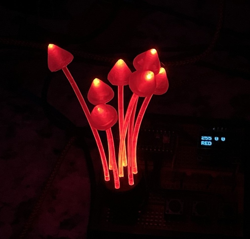 Fiberoptic Mushroom Cluster