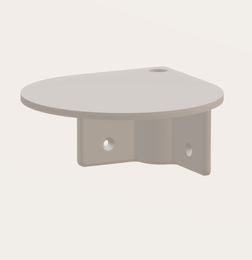 Circular Corner Shelf for Router or Home Assistant with Cable Slot (Nest Wifi, Alexa or SImilar)