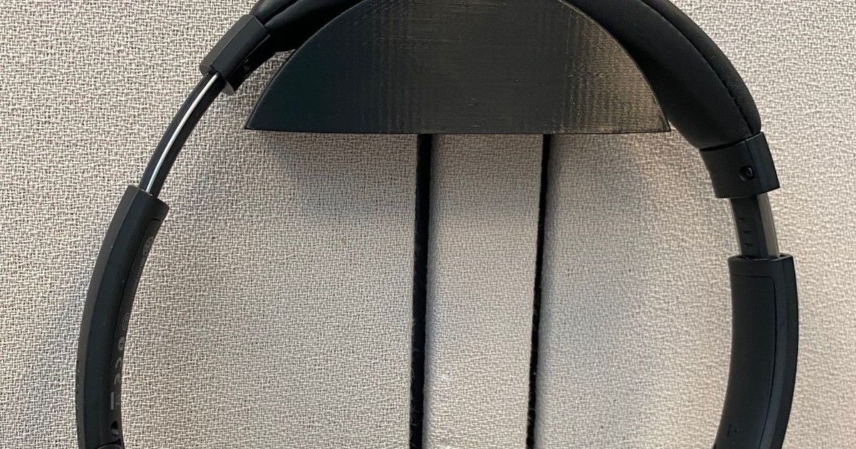 Cubicle Wall Headphone Holder by Flattestcap Download free STL model