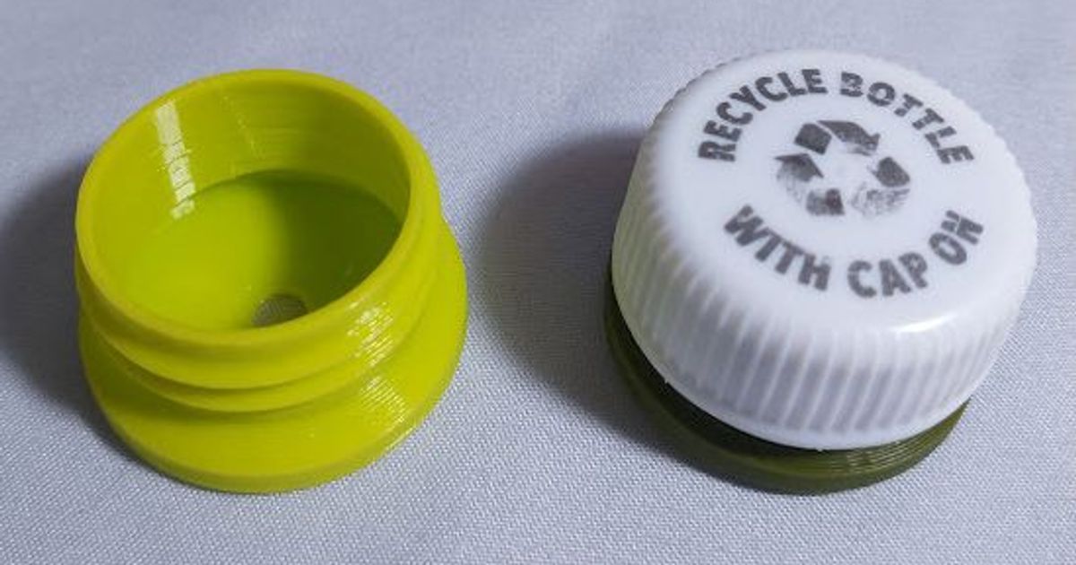 Screw Cap Knob PET Bottle Cap Recycle and Hidden Storage by