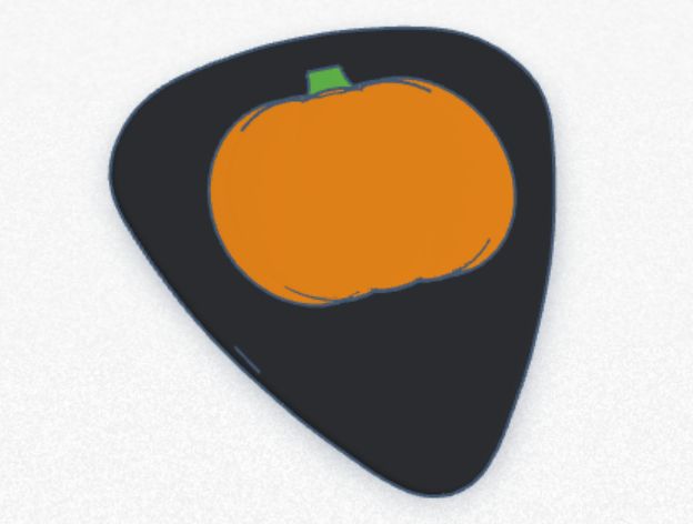 Pumpkin Guitar Pick