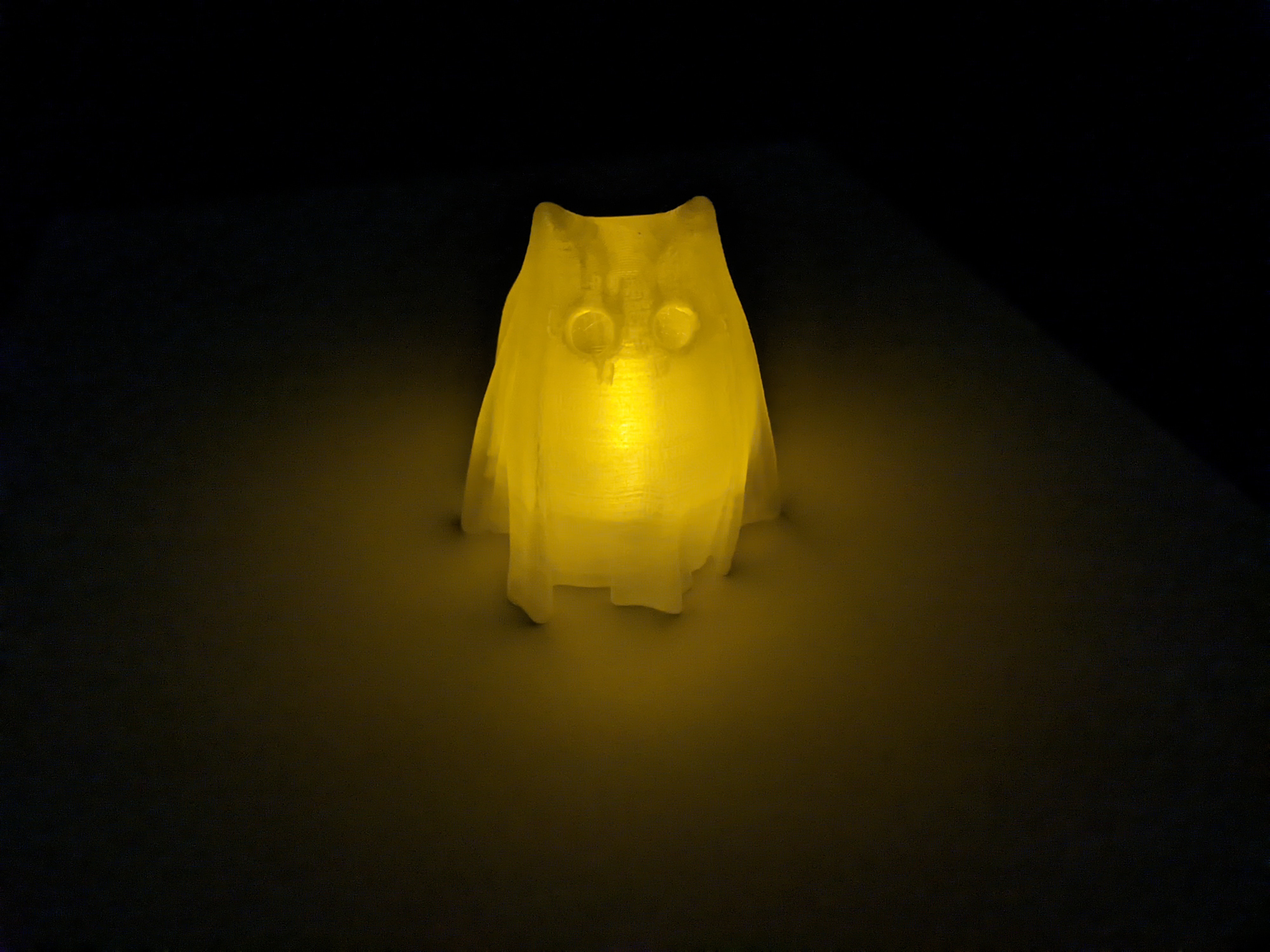 Cute Cat Ghost (LED tea light) 3D model thumbnail