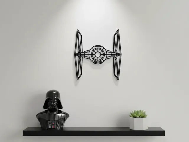 Minimalist TIE Fighter Wall Art / Star Wars