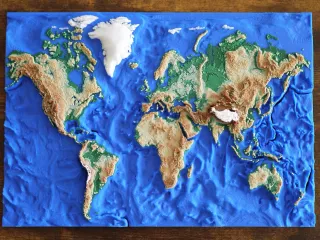 3D World Map by yas | Download free STL model | Printables.com