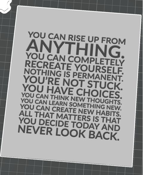Rise up from anything