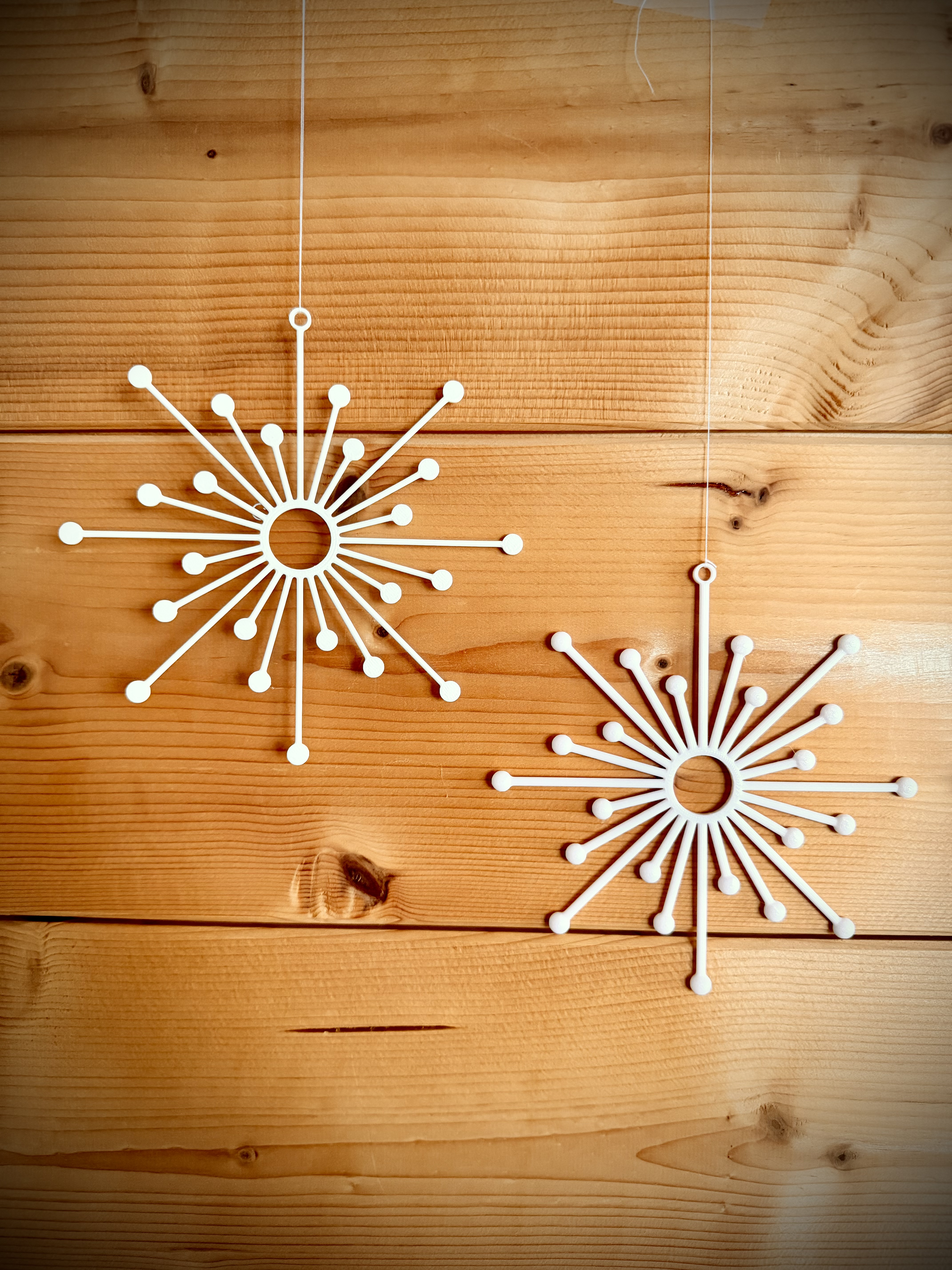 Two Minimalist Snowflakes