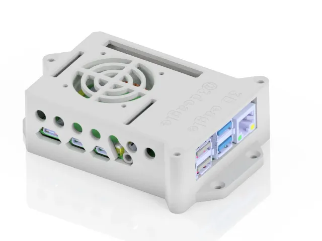 Raspberry PI 4B case with active cooling