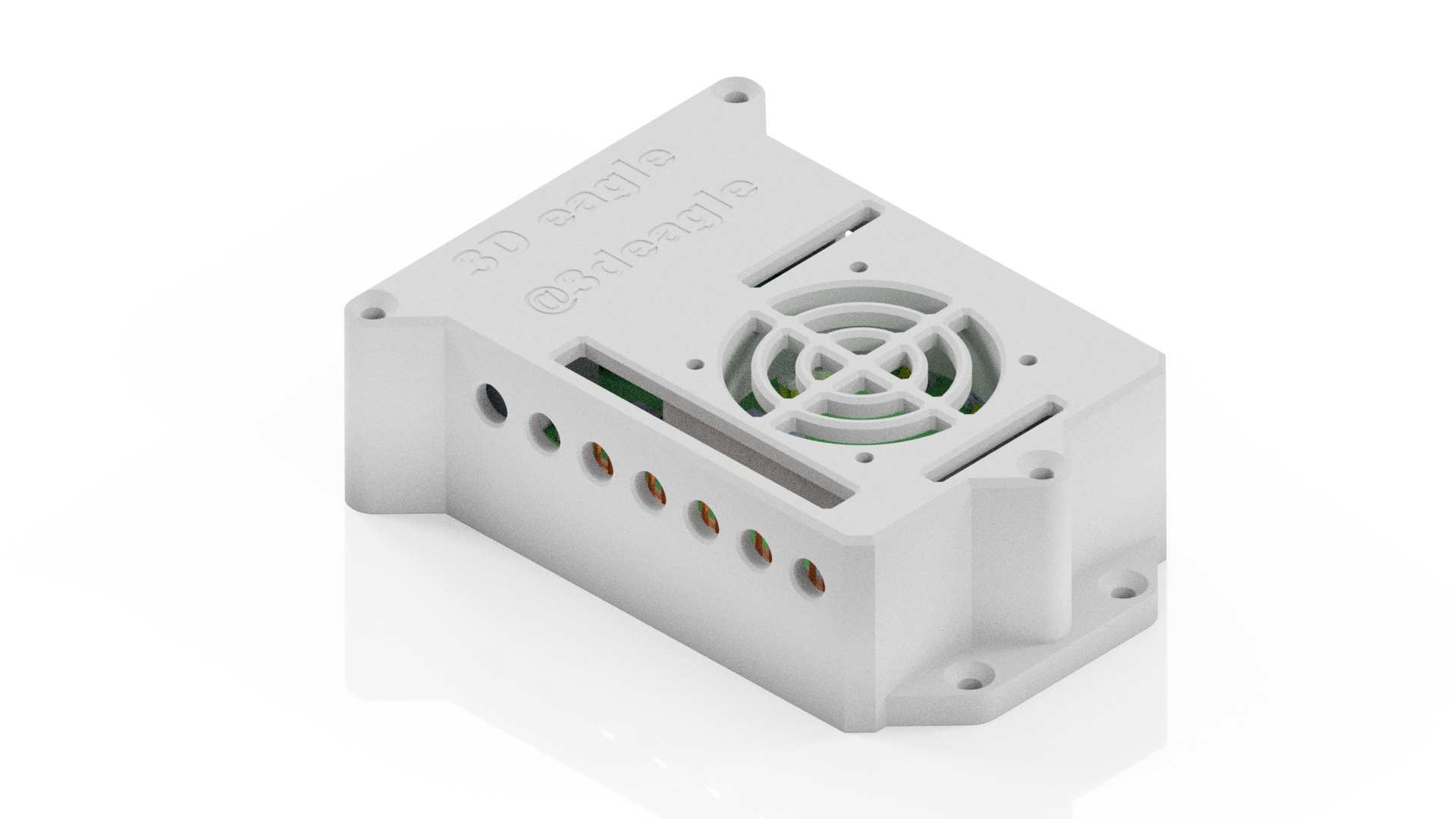 Miniatura 2 do modelo 3D Raspberry PI 4B case with active cooling