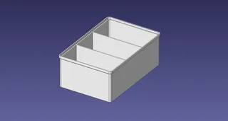 2x3 units, full height, 1x3 grid Stackable Insertbox