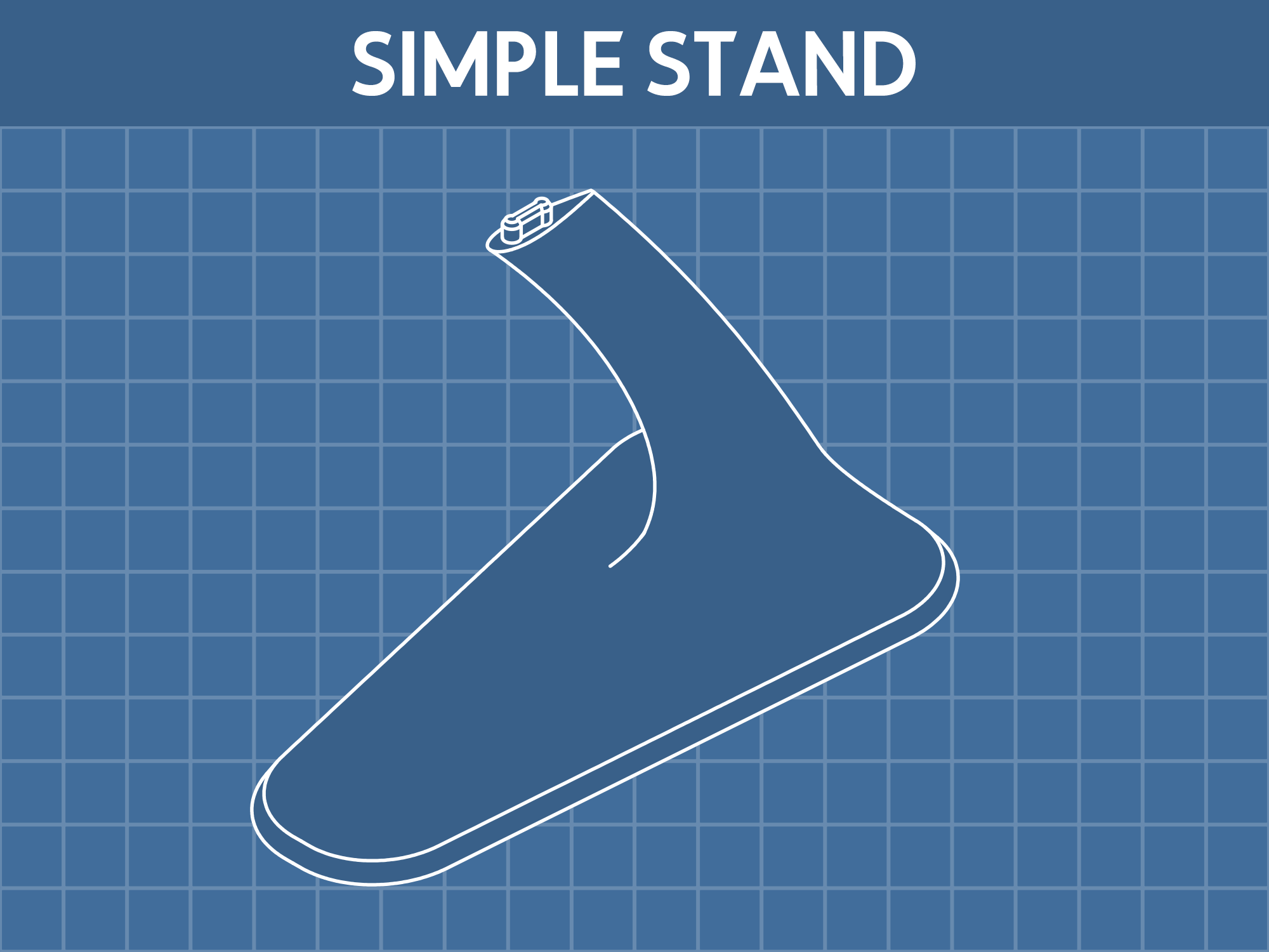 Simple stand for Clerx airplane models