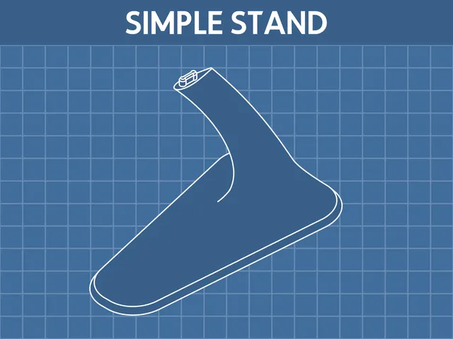 Simple stand for Clerx airplane models