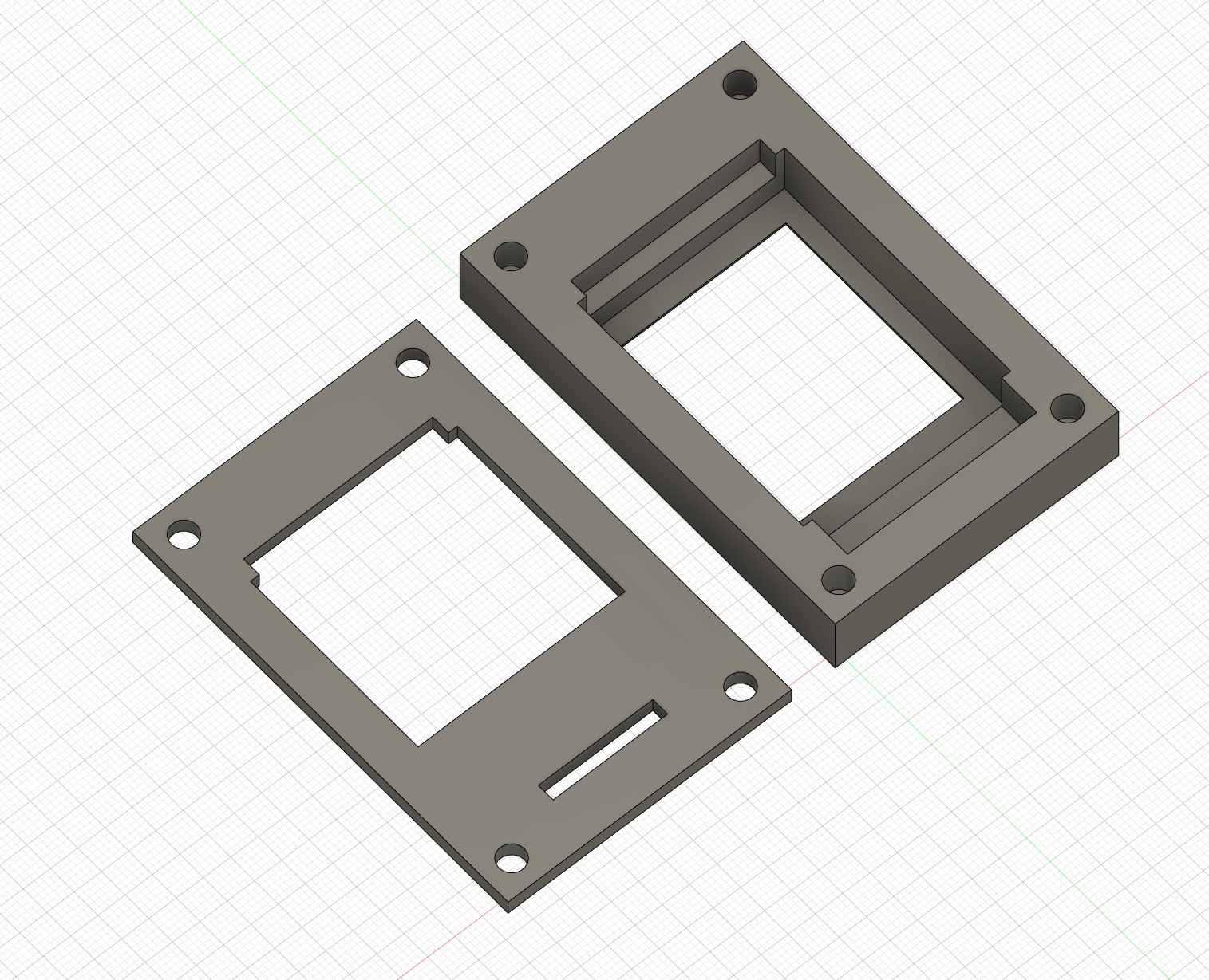 Bezel and template for 1.8" TFT ST7735