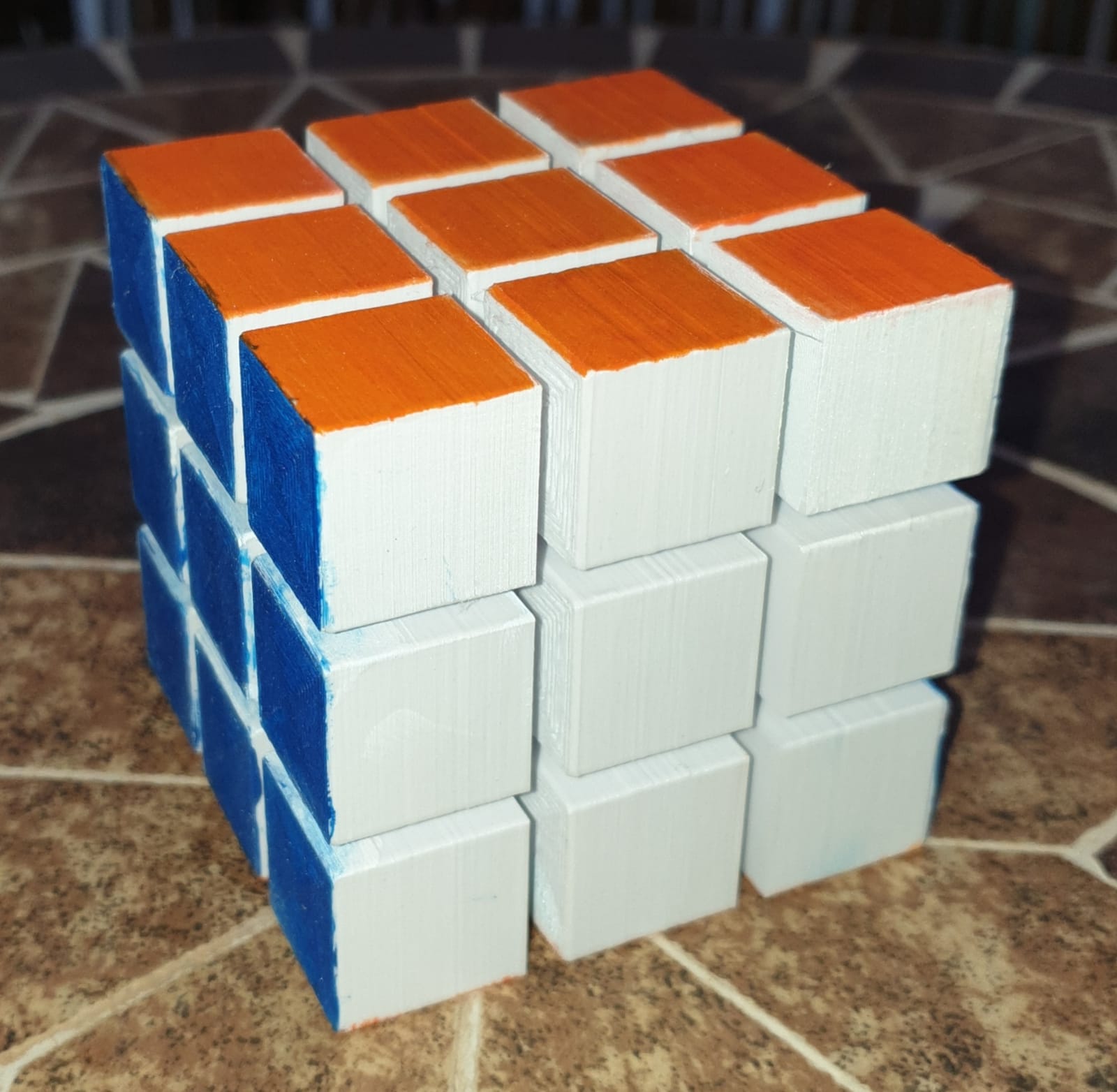 cube of tiny floating cubes