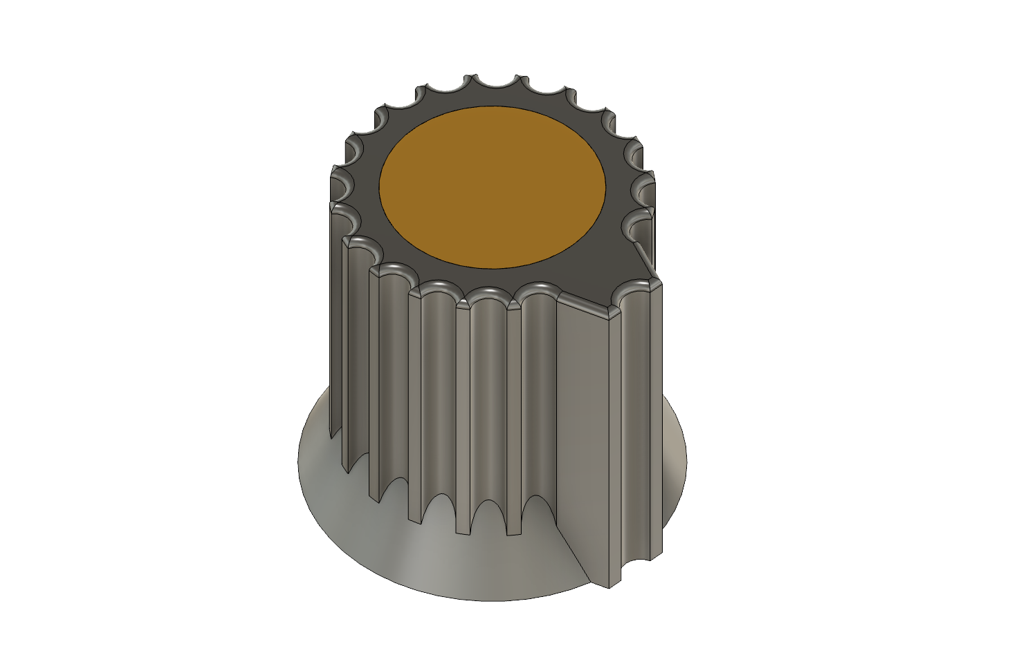 Potentiometer knob with an axis diameter of 4 mm