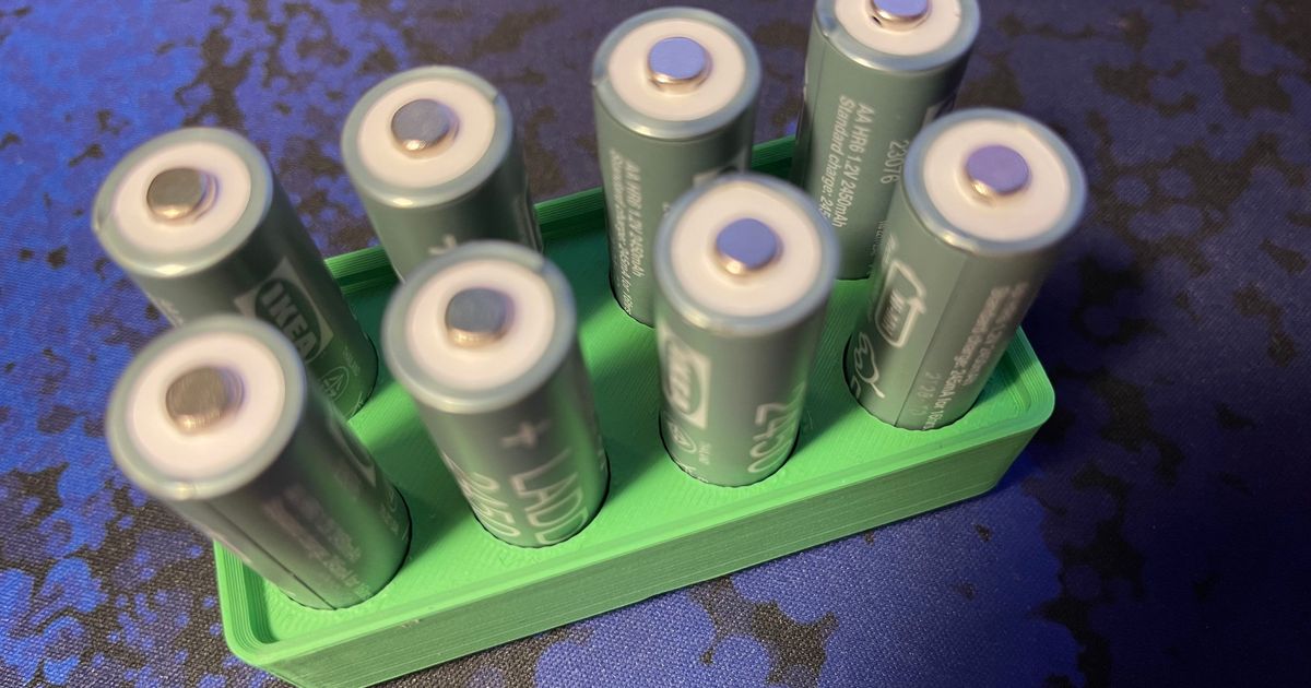 Gridfinity Ikea Ladda AA Battery Holder By Janpgu Download Free STL gridfinity-ikea-ladda-aa-battery-holder-by-janpgu-download-free-stl