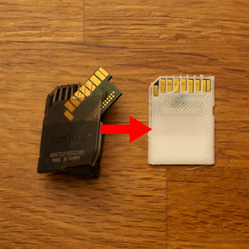 Fix broken SD Card (3d-print plastic hull)
